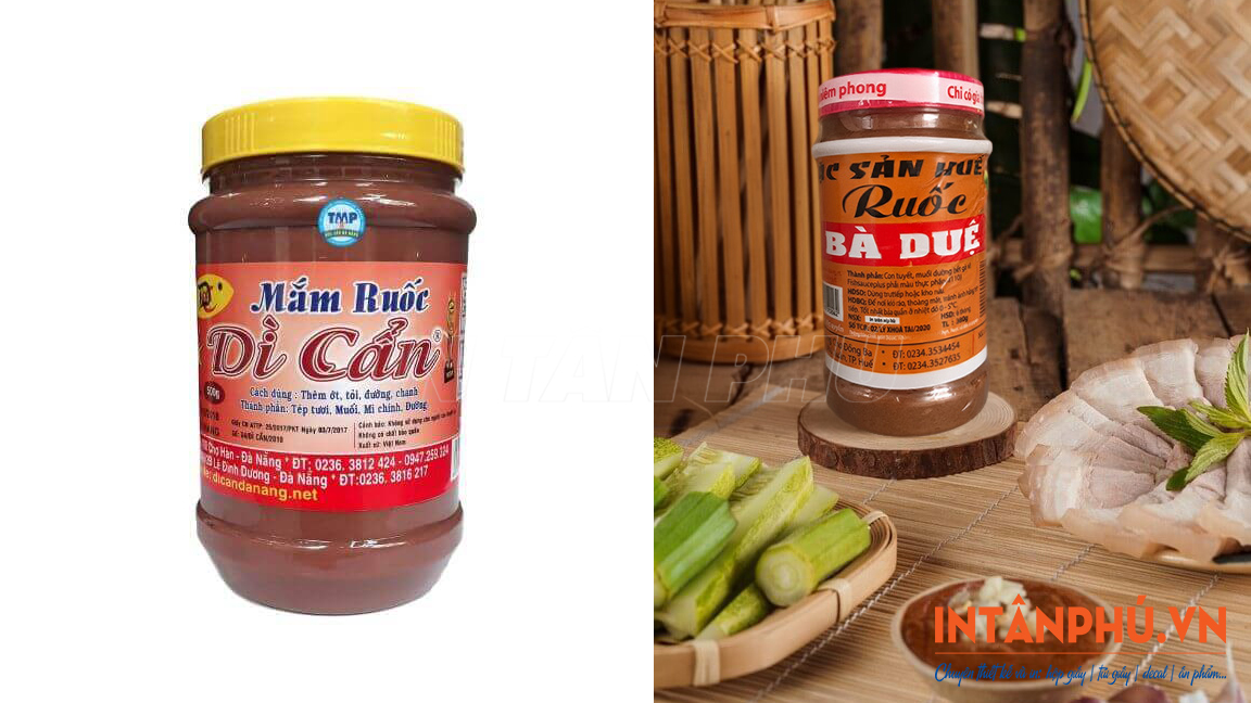 Mẫu tem mắm ruốc đẹp