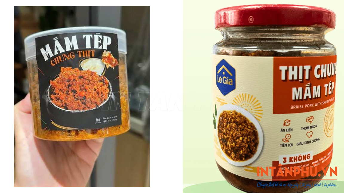 Mẫu tem mắm tép ấn tượng