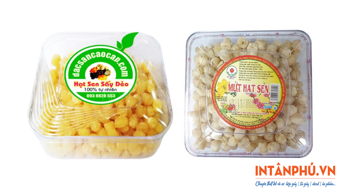 Công nghệ in tem nhãn mứt hạt sen