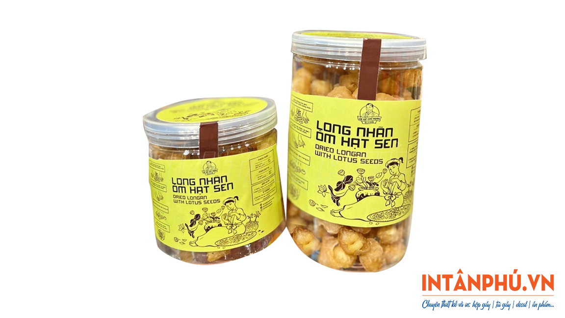 Mẫu tem mứt hạt sen đẹp