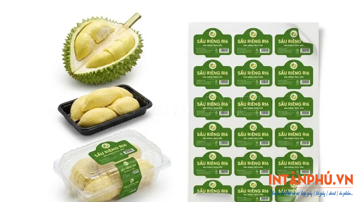 Mẫu tem nông sản, rau củ, trái cây đẹp