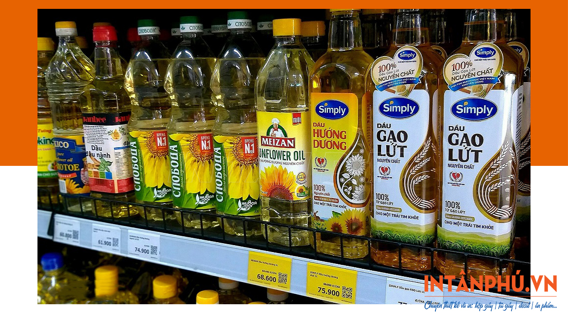 Kích thước và kiểu dáng tem nhãn dầu ăn