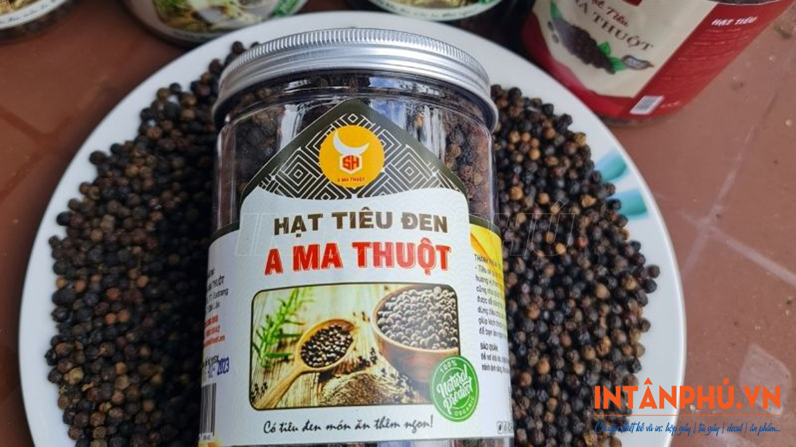 Mẫu tem nhãn hạt tiêu đẹp