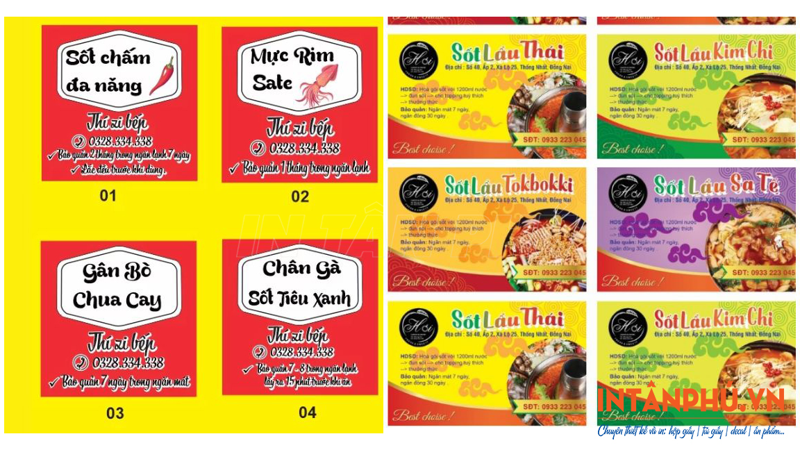 Chất liệu in tem nhãn nước sốt