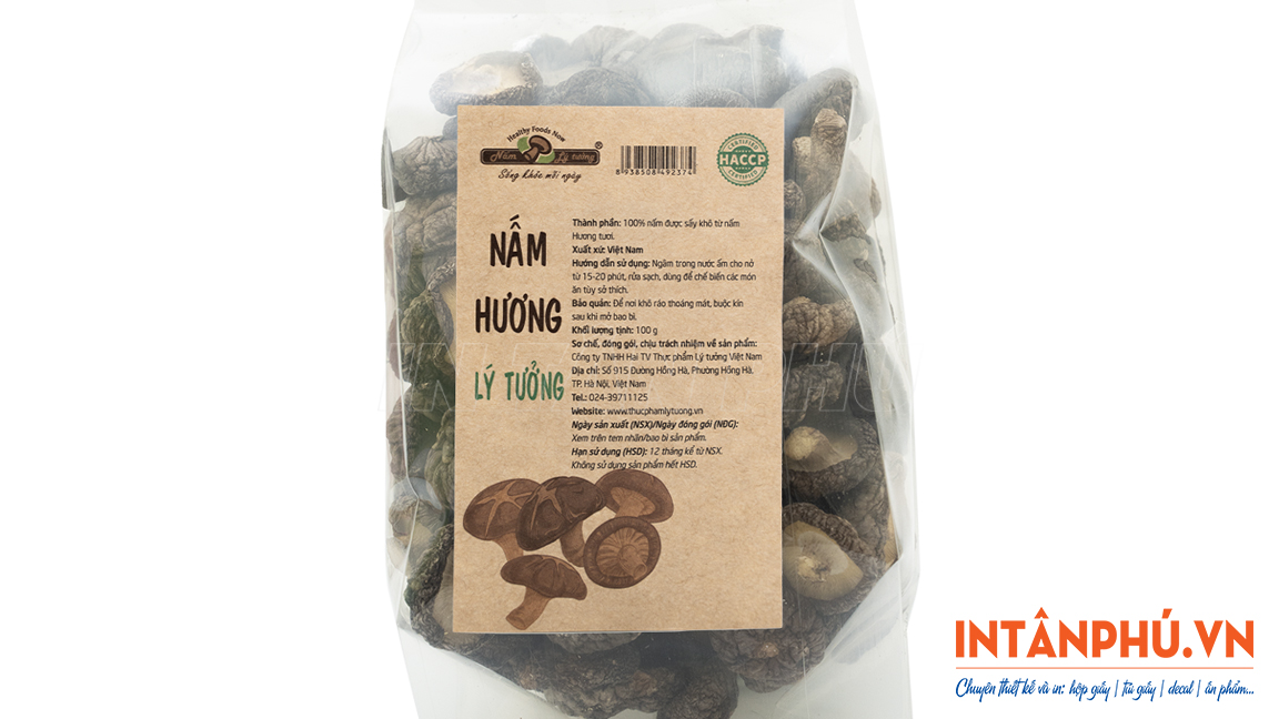 Thông tin cần có trên tem nhãn nấm hương