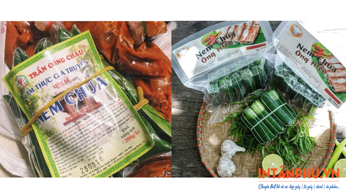 Mẫu tem nhãn nem chua đẹp