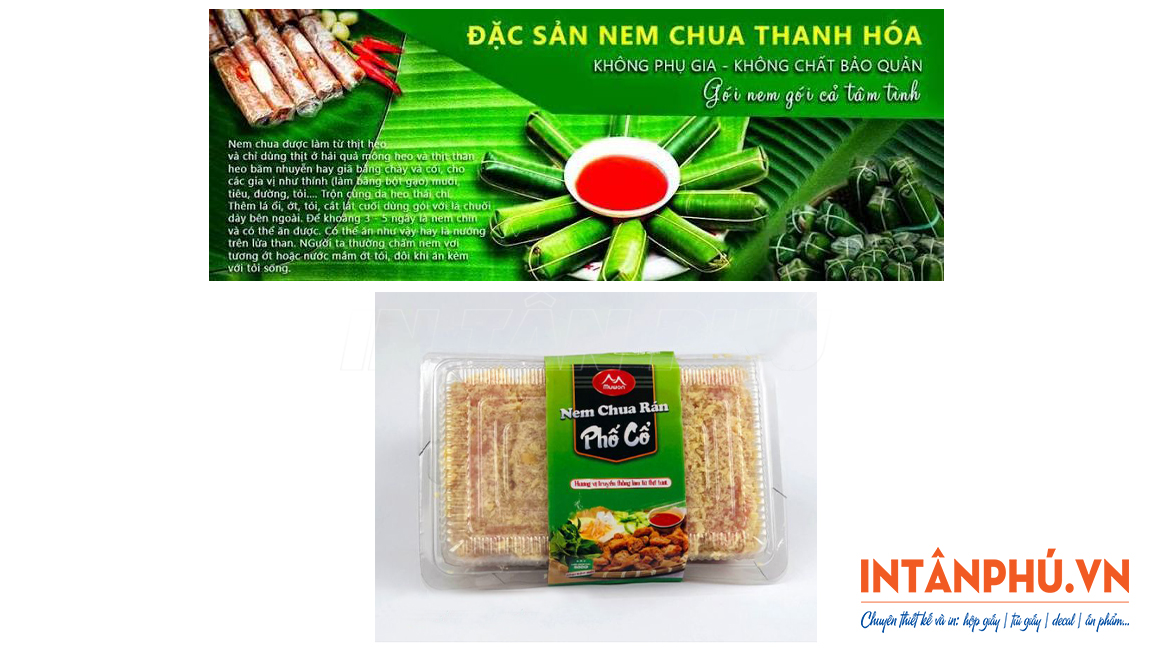 Mẫu Tem nhãn nem chua đẹp