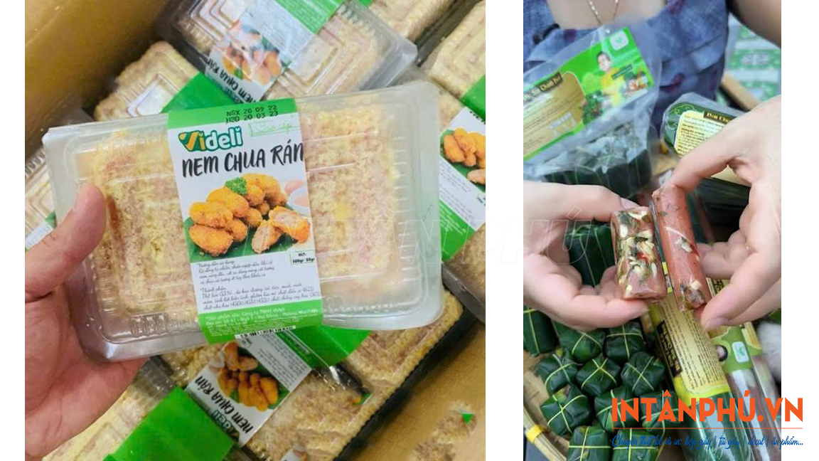 Mẫu tem nhãn nem chua đẹp