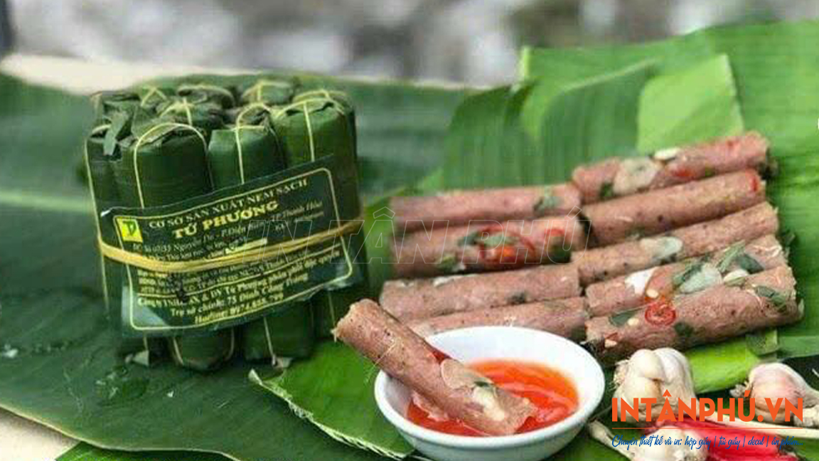 Mẫu tem nhãn nem chua đẹp