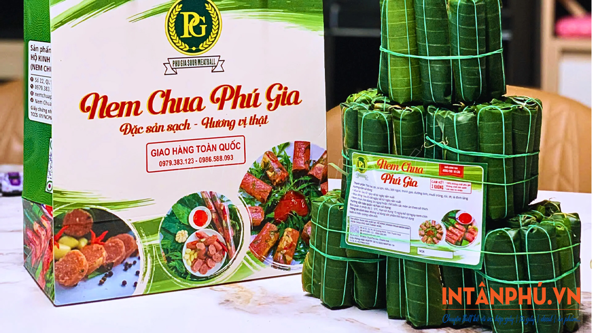Mẫu tem nhãn nem chua đẹp