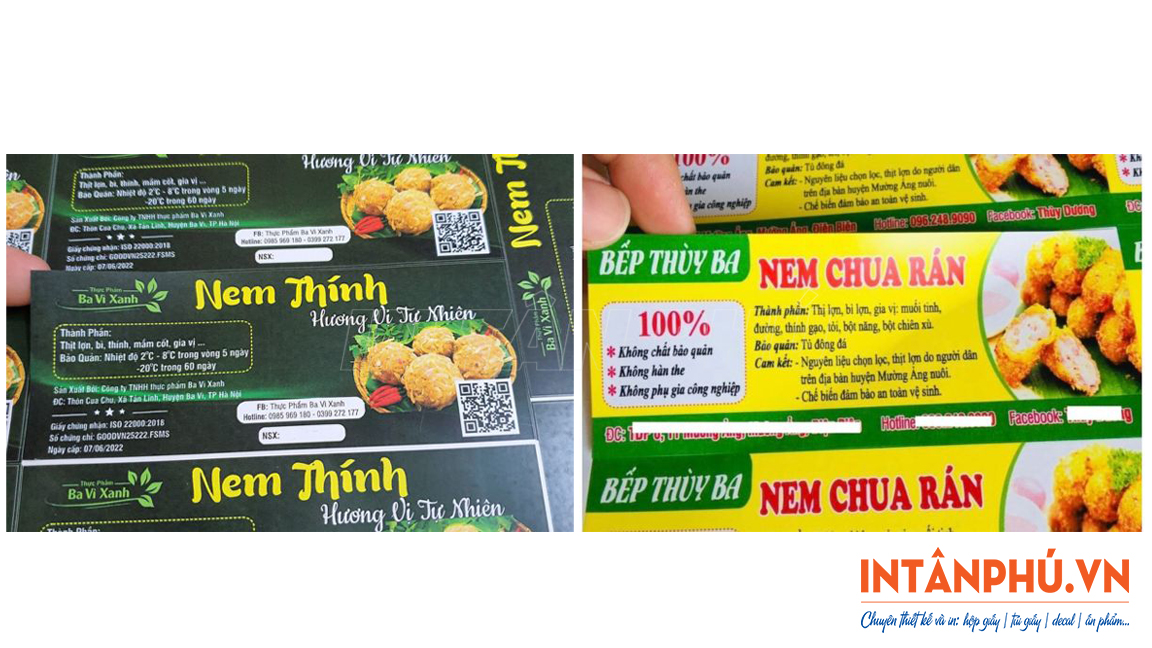 Những thông tin cần có trên tem nhãn nem chua