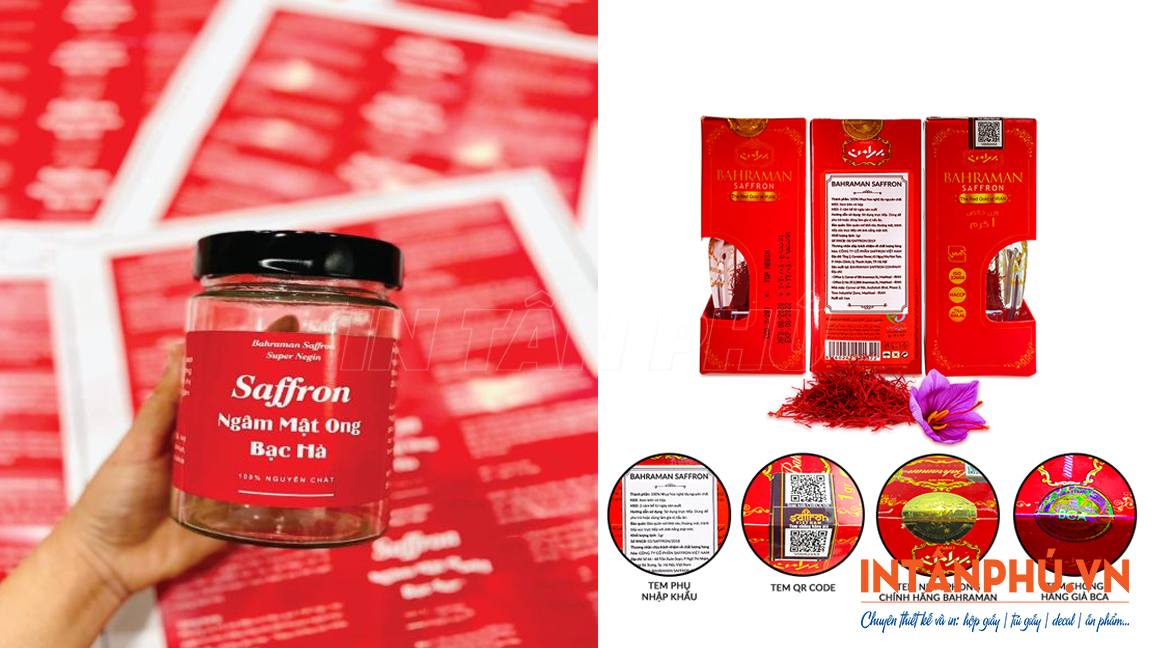 Mẫu tem saffron đẹp