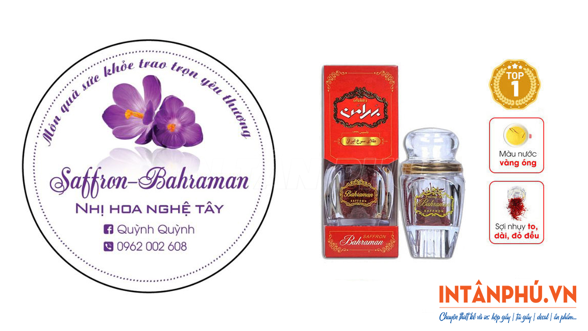 Mẫu tem saffron đẹp