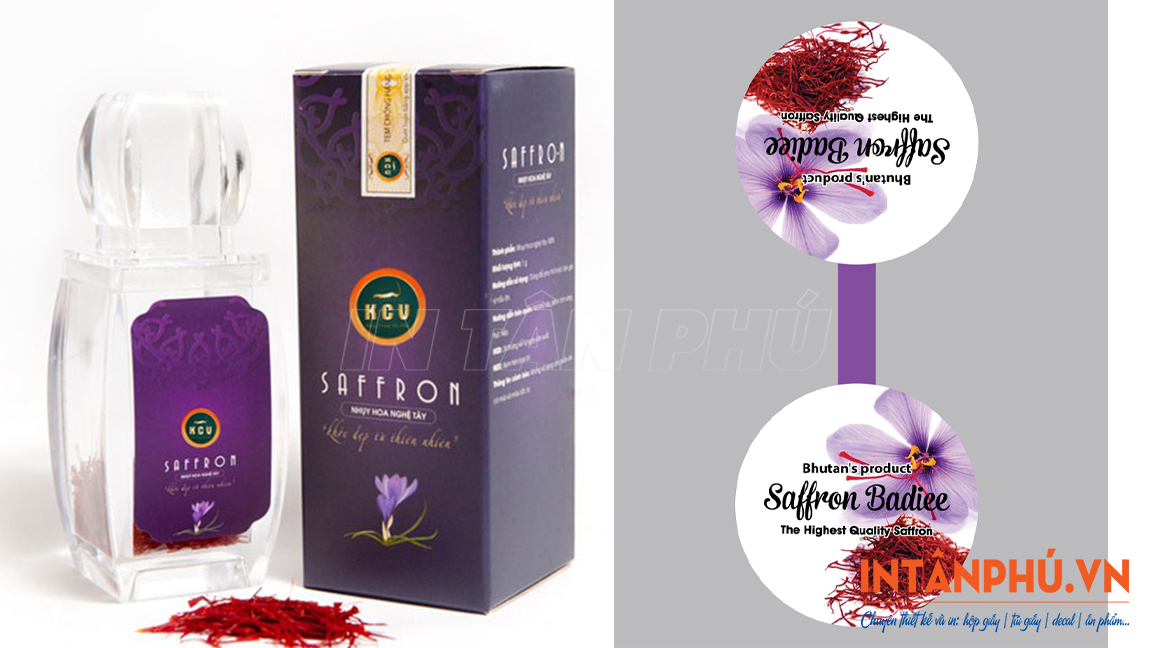 Mẫu tem saffron đẹp