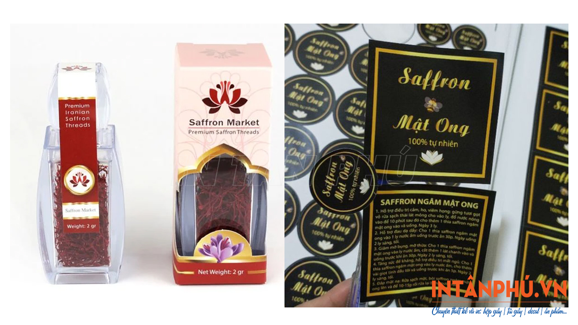 Mẫu tem saffron đẹp