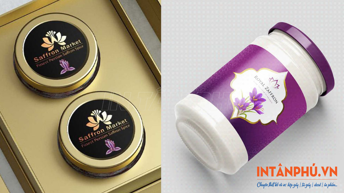 Mẫu tem saffron đẹp
