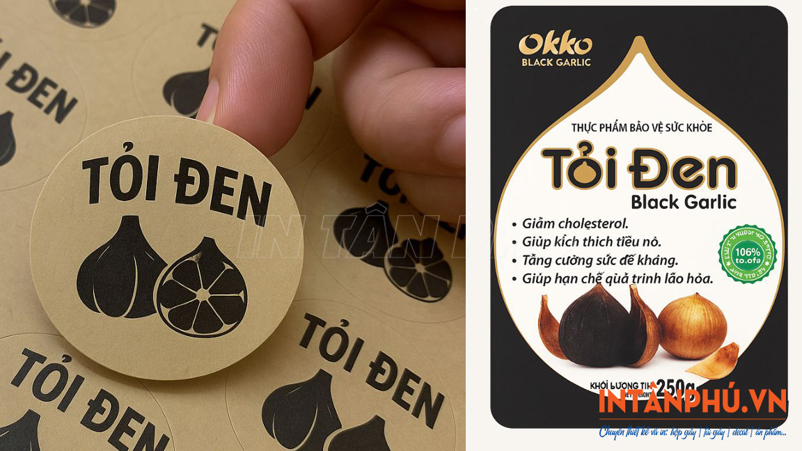 Những lưu ý khi thiết kế tem nhãn tỏi đen