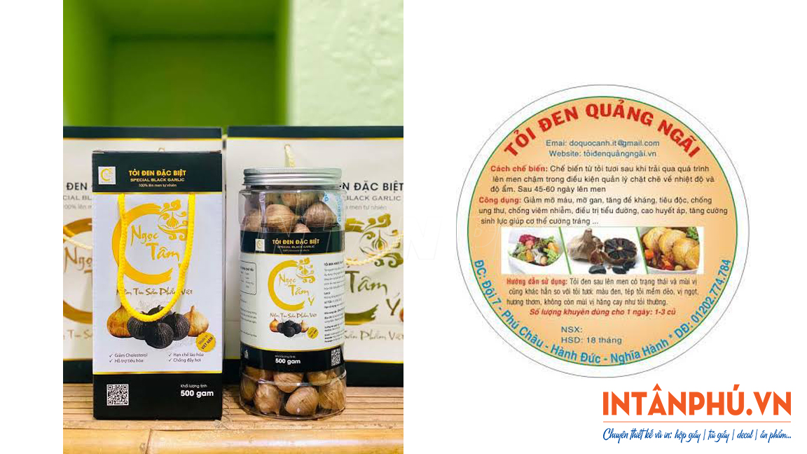Thông tin cần có trên tem nhãn tỏi đen