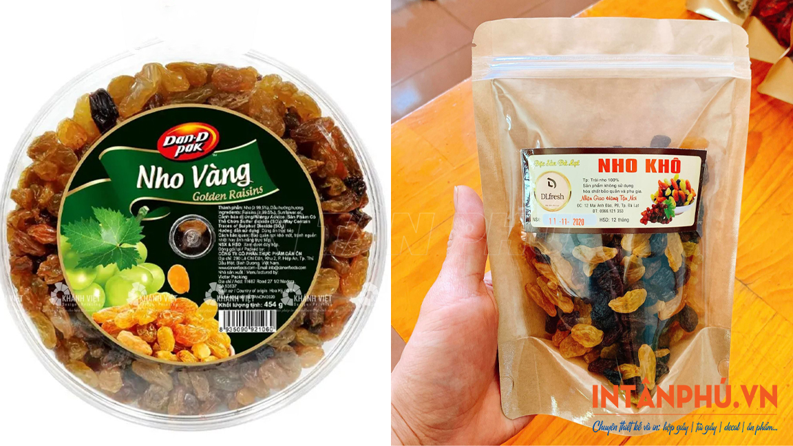Chất liệu in tem nho khô
