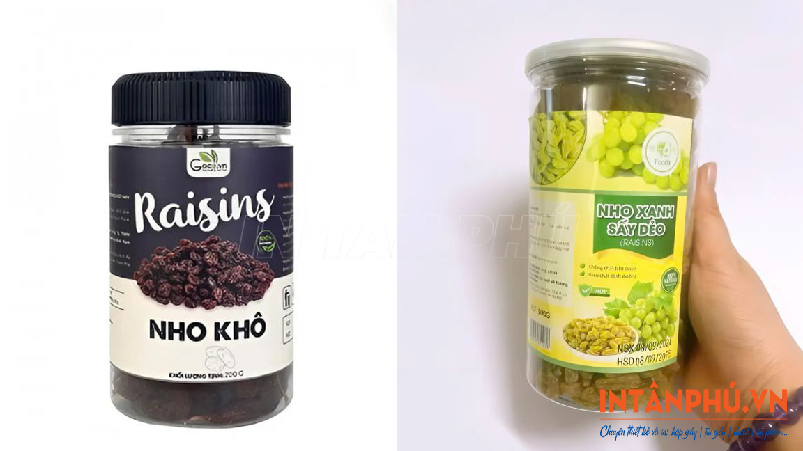Mẫu tem nho khô đẹp