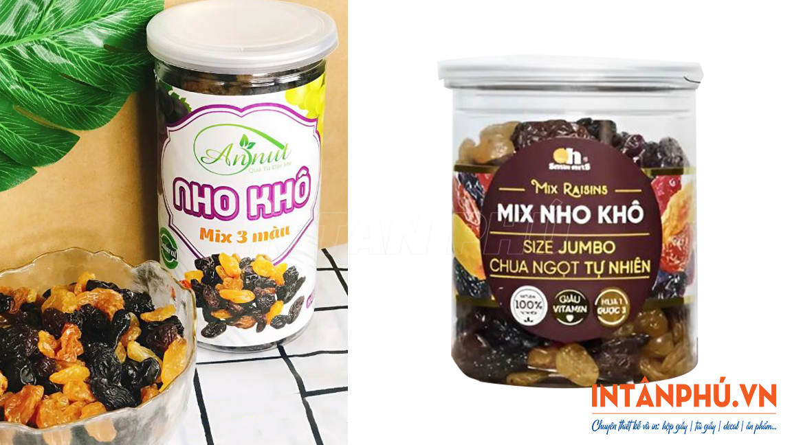 Mẫu tem nho khô đẹp