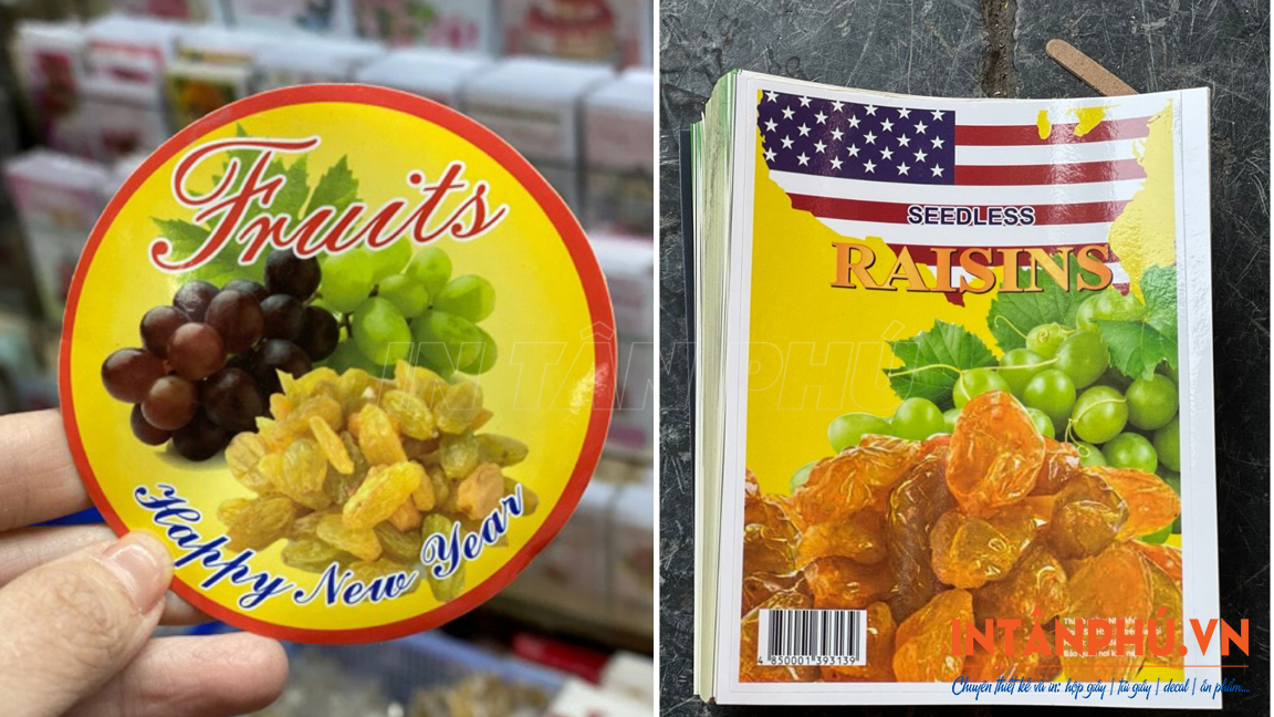 Mẫu tem nho khô đẹp