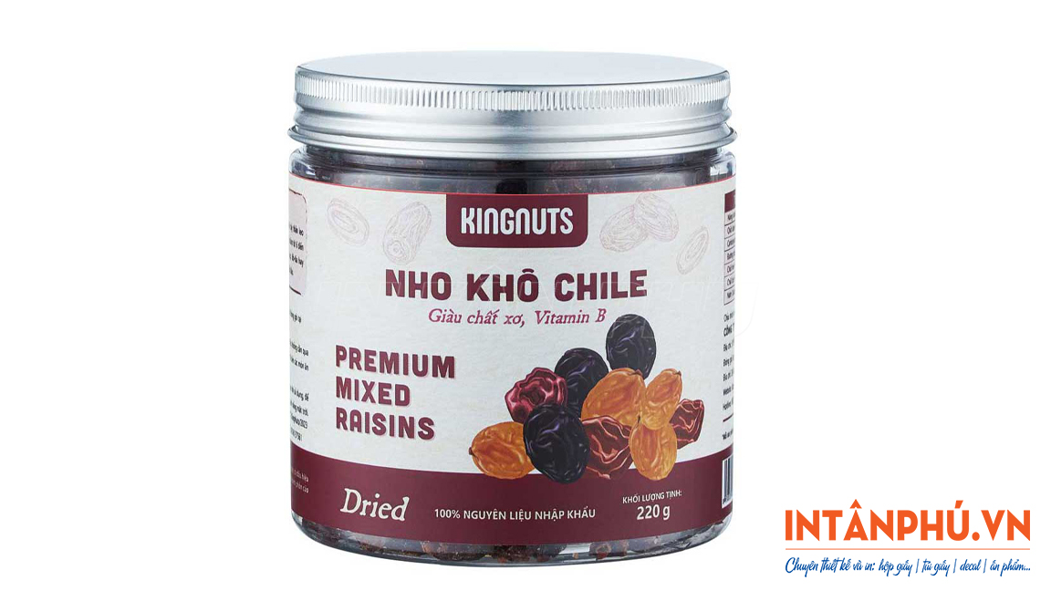 Mẫu tem nho khô đẹp