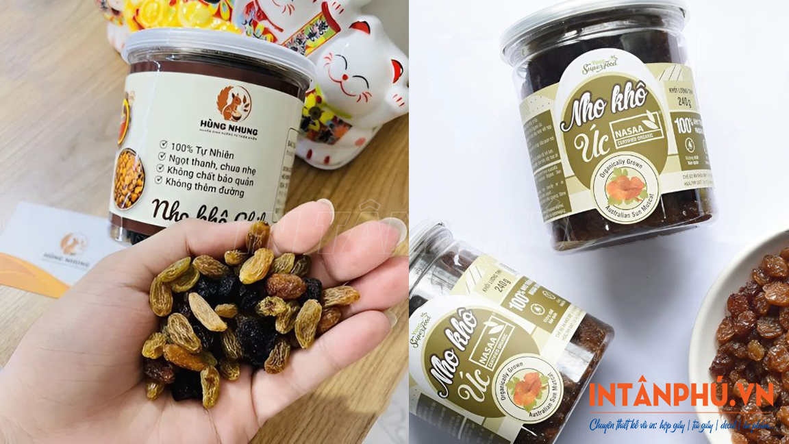 Nội dung cần in trên tem nho khô