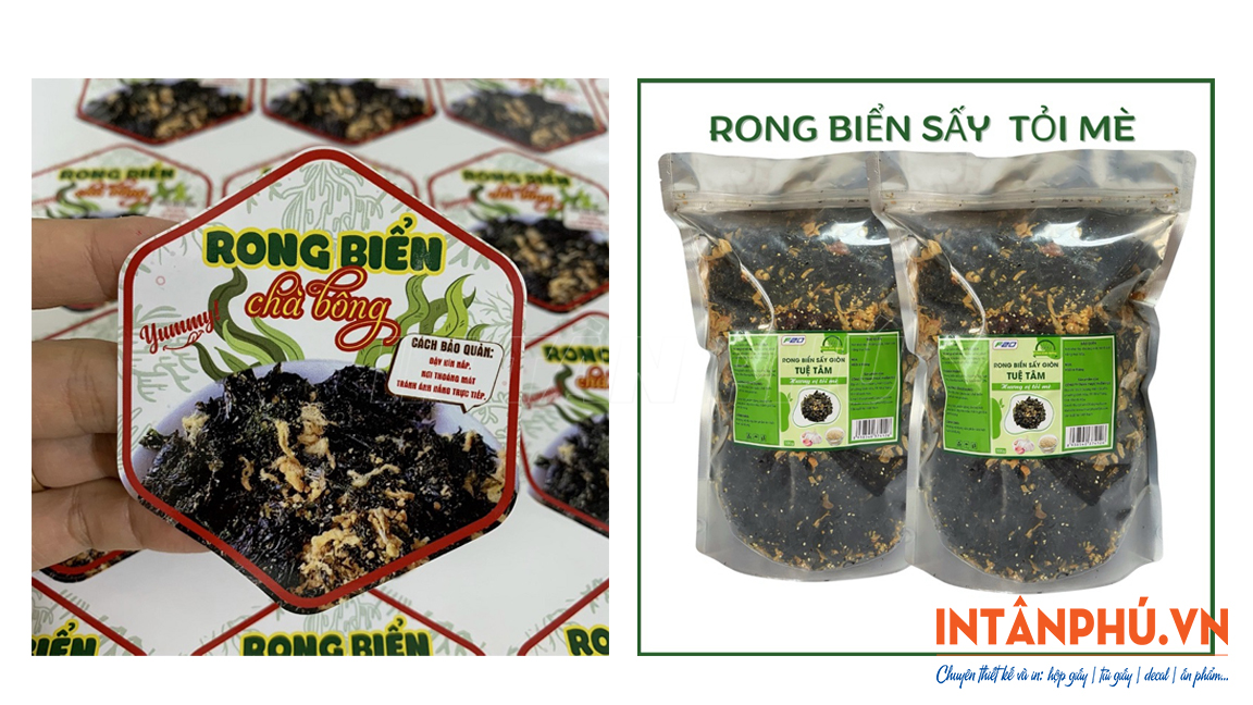 Chất liệu in tem nhãn rong biển phổ biến