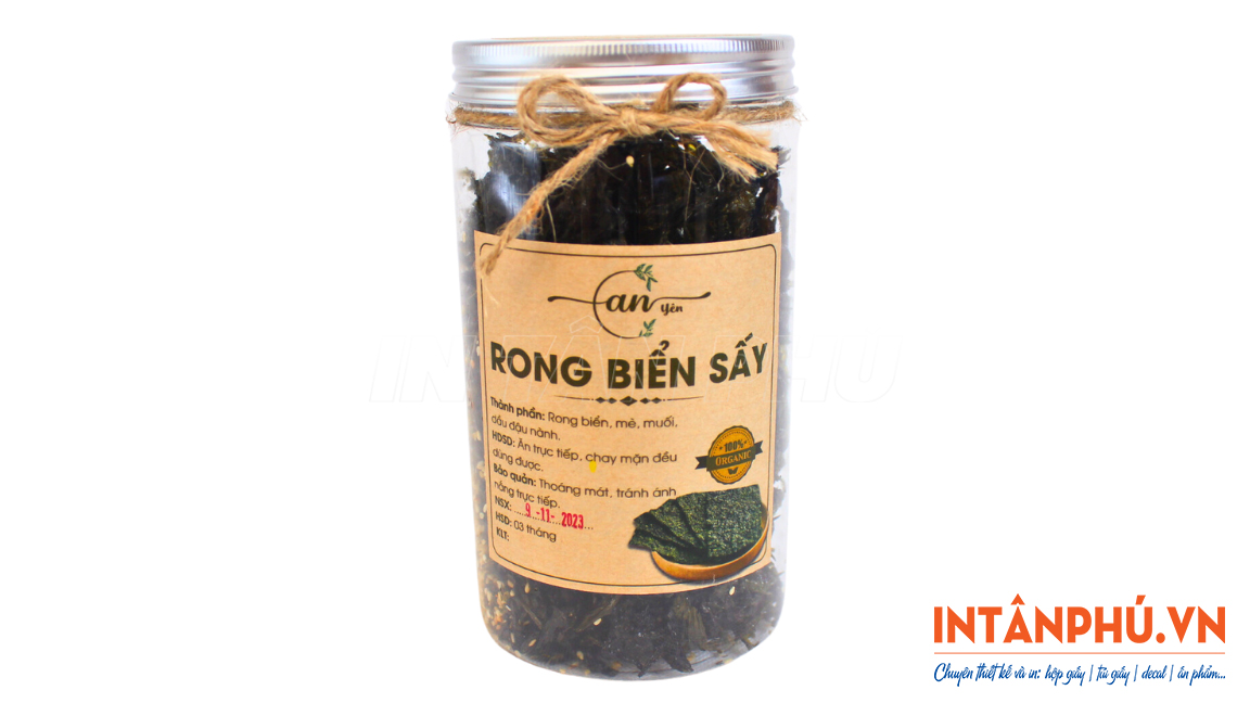Mẫu tem nhãn rong biển đẹp