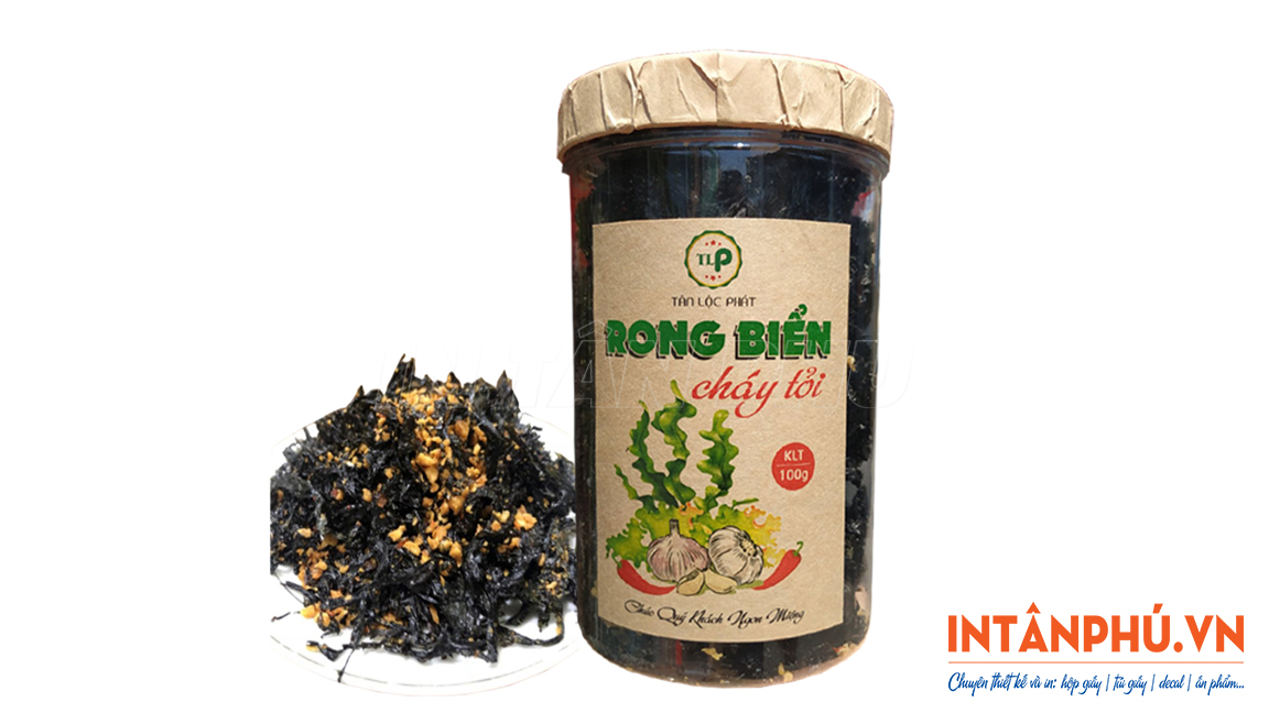 Mẫu tem nhãn rong biển đẹp