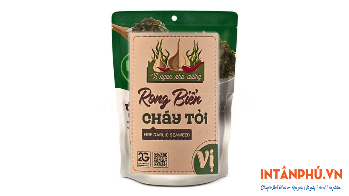 Mẫu tem nhãn rong biển đẹp