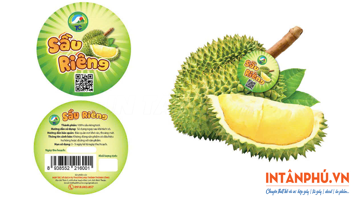 Công nghệ in tem sầu riêng