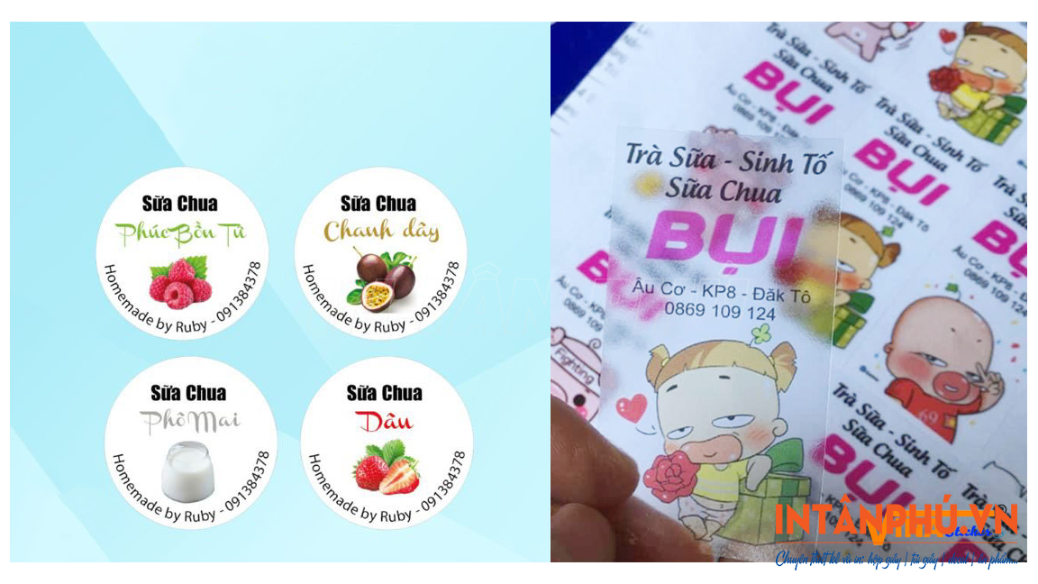mẫu tem sữa chua đẹp