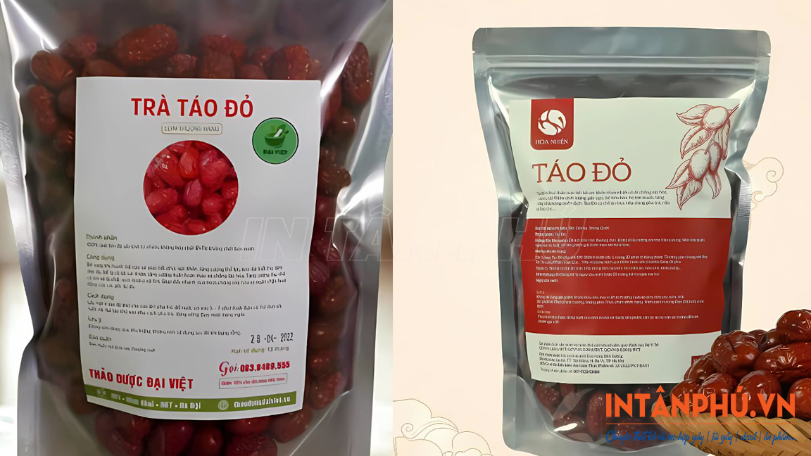 Mẫu tem táo đỏ đẹp