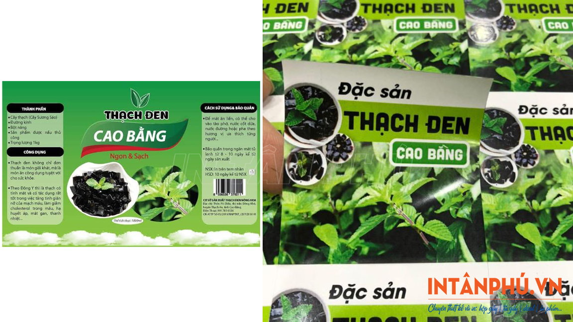 Chất liệu in tem thạch đen phổ biến