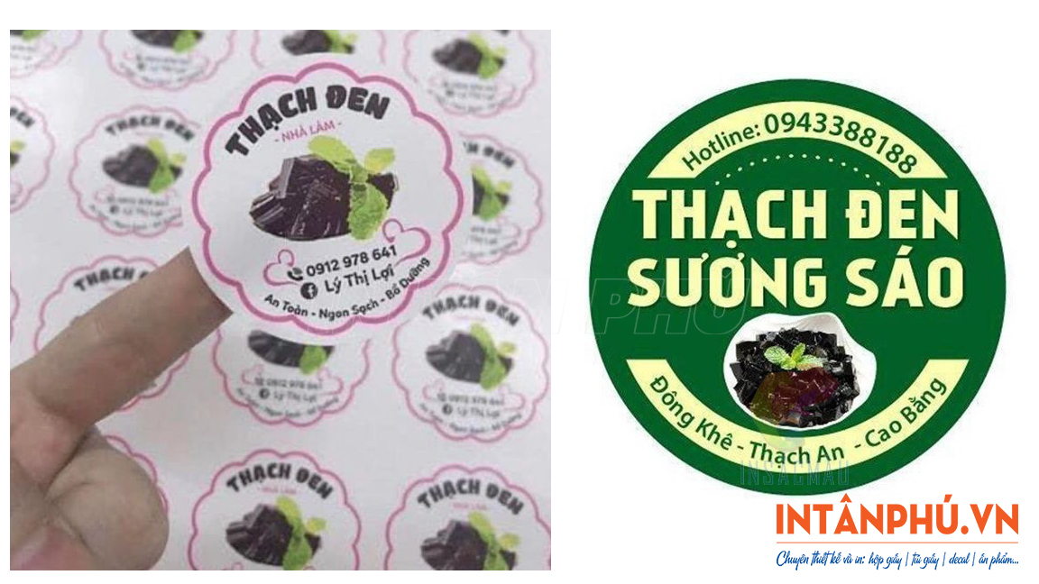 In tem thạch đen bền đẹp, giá tốt tại In Tân Phú