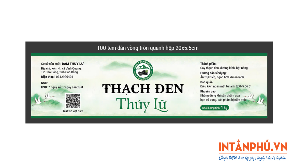 Mẫu tem thạch đen đẹp