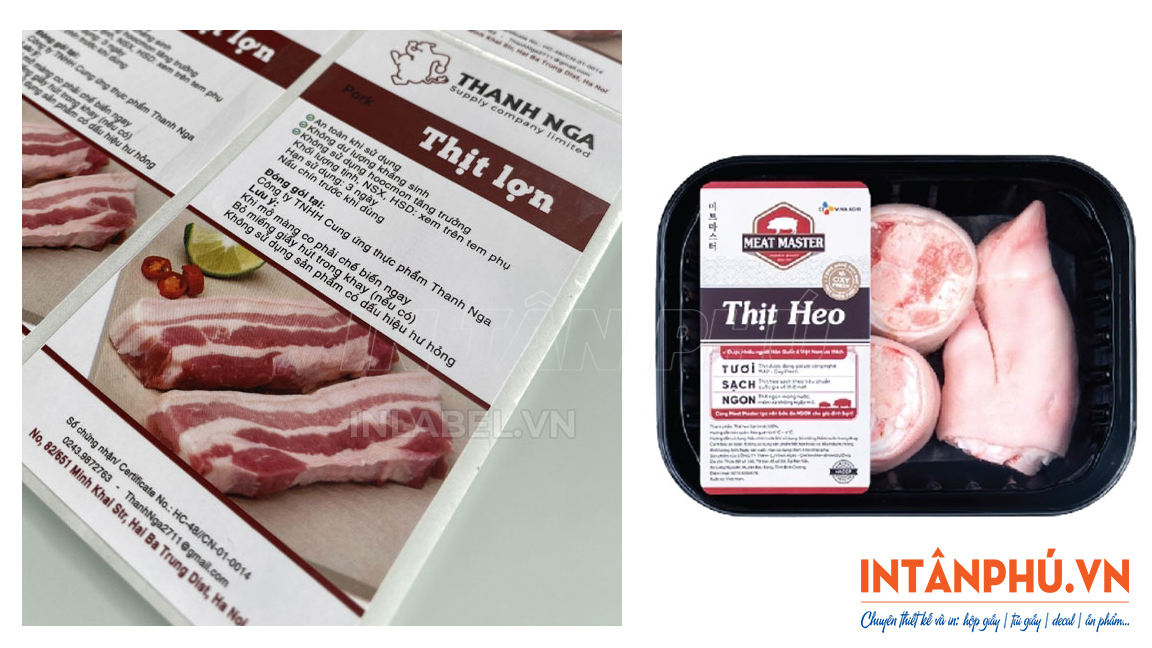 Các chất liệu in tem thực phẩm đông lạnh phổ biến