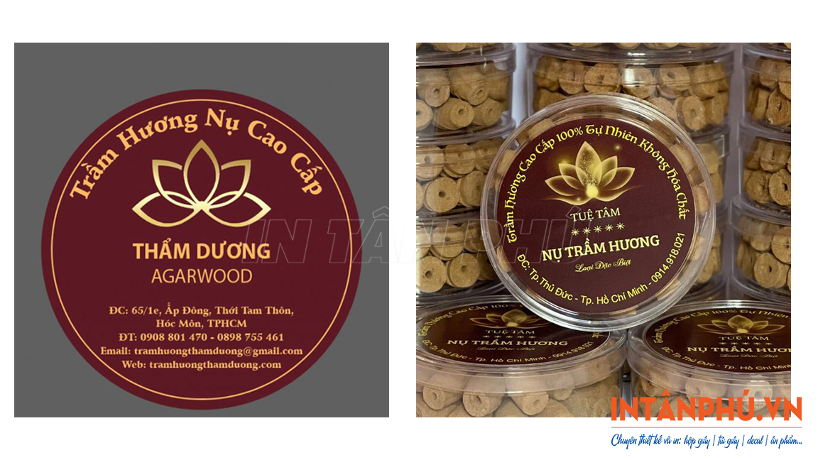 Công nghệ in tem nhãn trầm hương phổ biến
