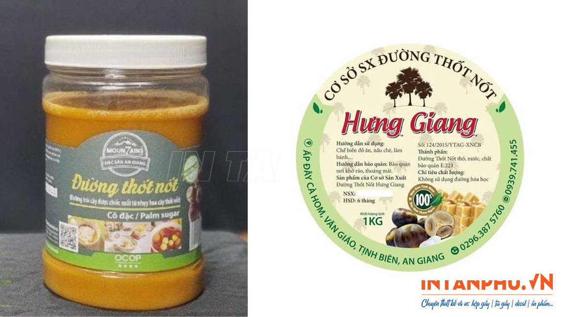 Thông tin cần có trên tem nhãn đường thốt nốt