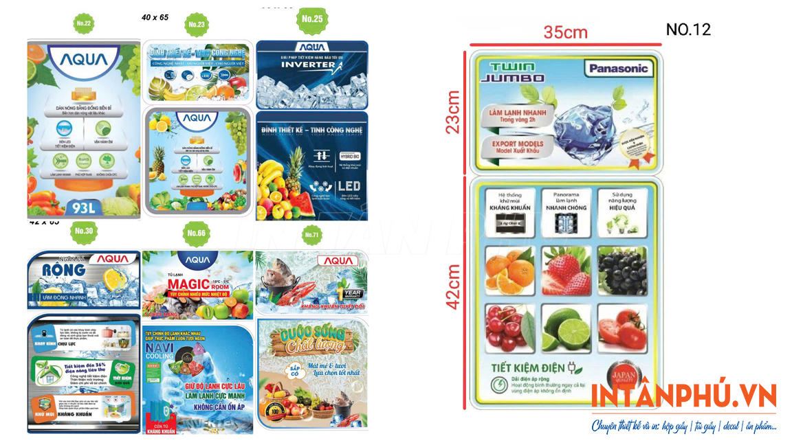 Chất liệu in tem dán tủ lạnh