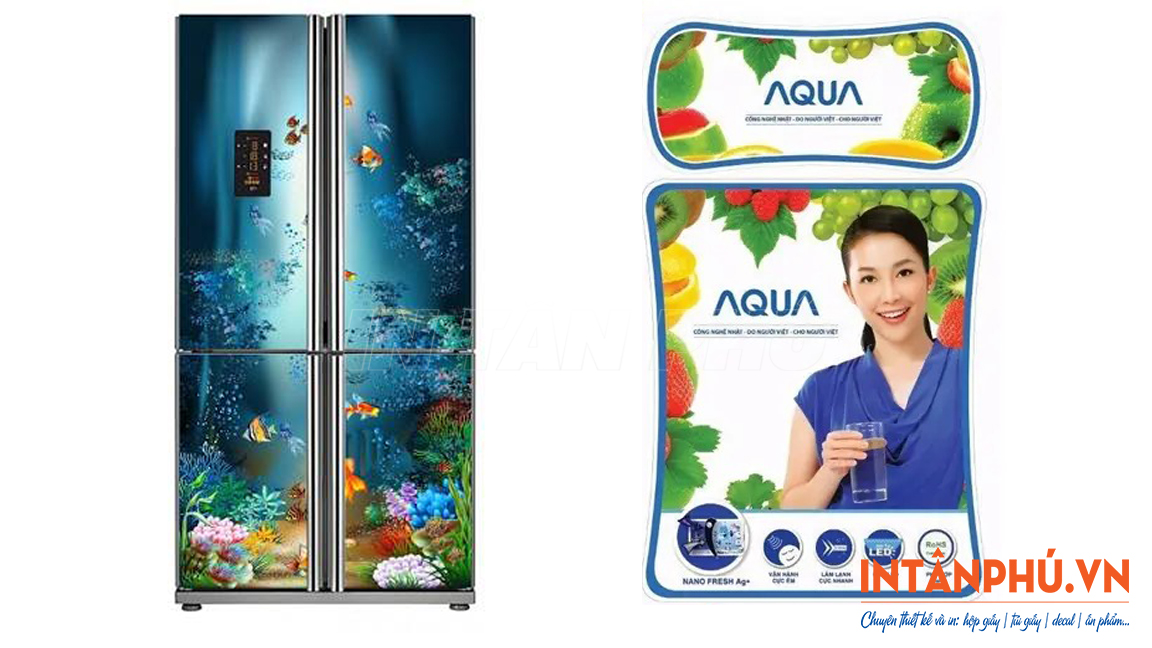 In tem dán tủ lạnh theo yêu cầu tại In Tân Phú