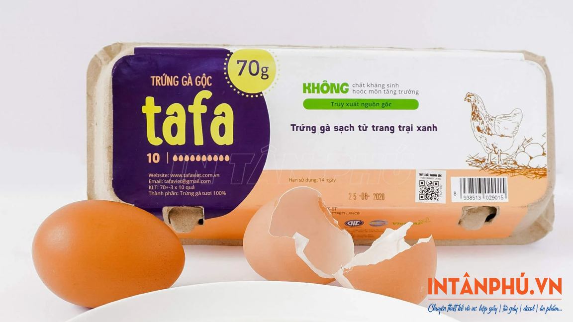 Kiểu dáng tem hộp trứng gà