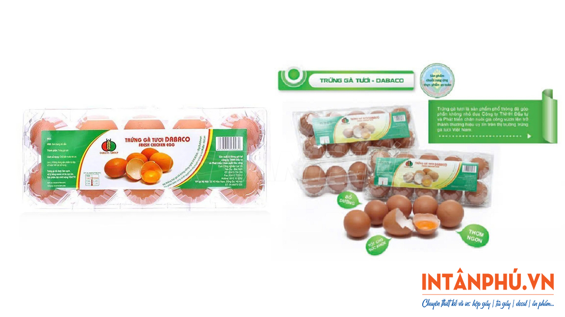 Mẫu tem nhãn hộp trứng gà đẹp