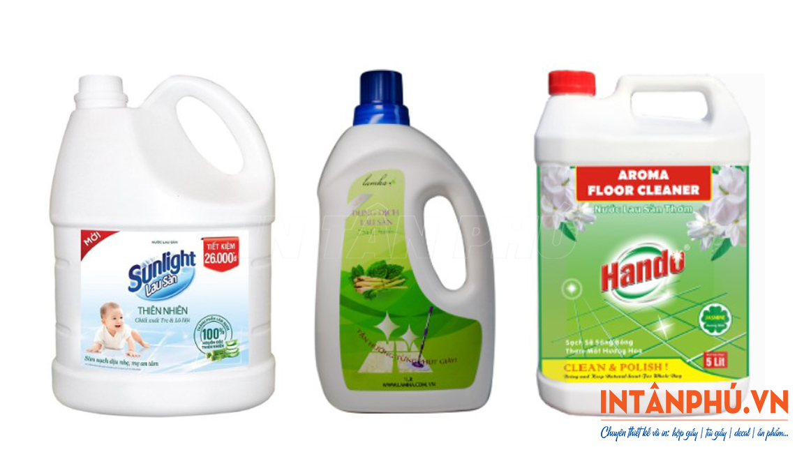 Mẫu tem nước lau sàn đẹp