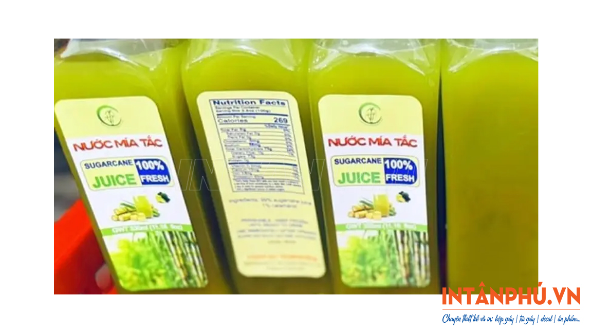 mẫu tem nhãn nước mía đẹp