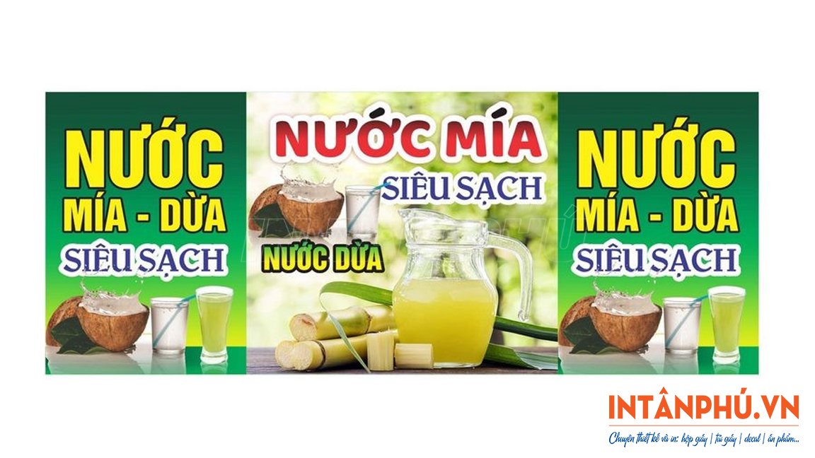 mẫu tem nhãn nước mía đẹp