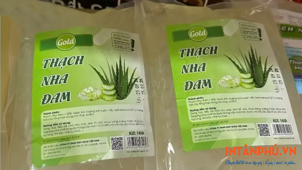 mẫu tem nhãn nha đam đẹp